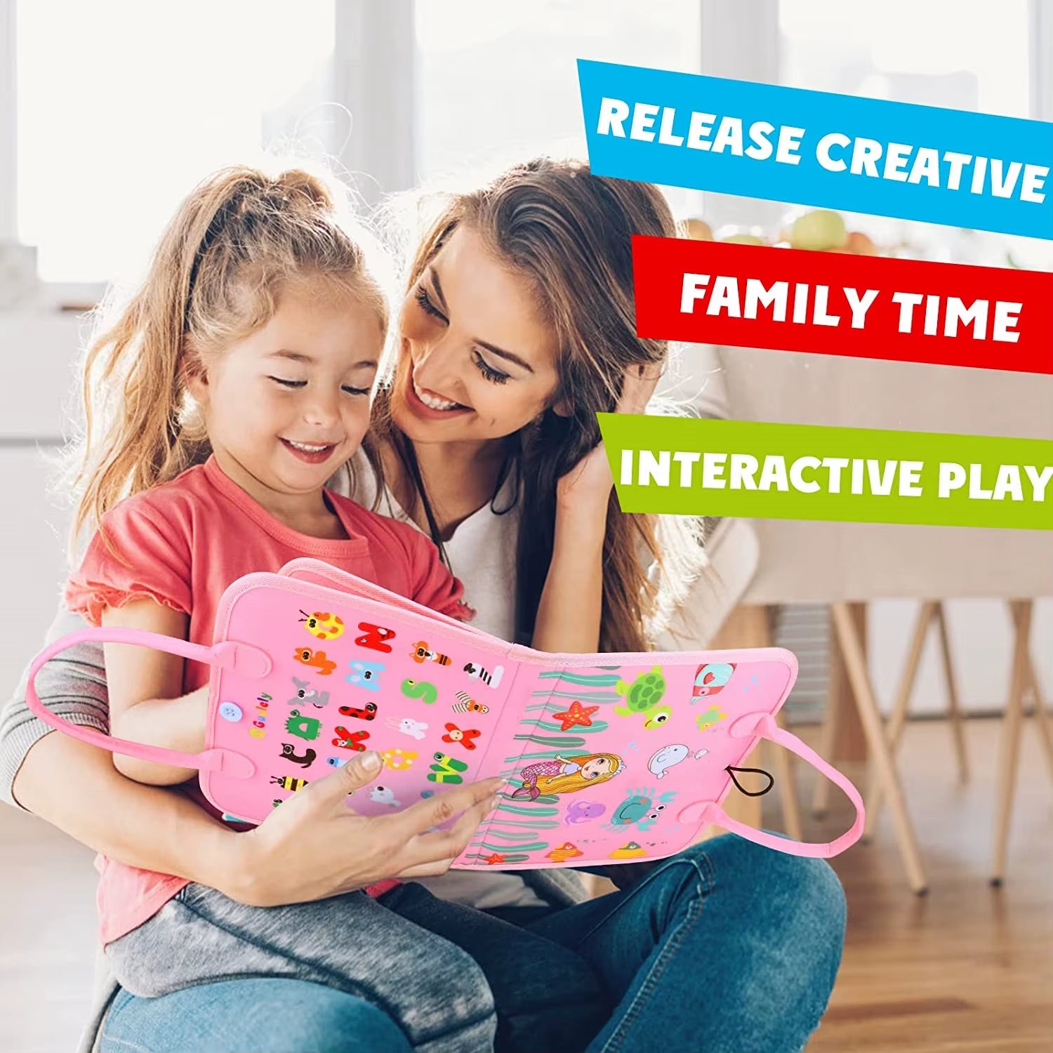Montessori Toddler Busy Board,Autism Sensory Toys,Educational Activity Motor Skills Baby, Life Skills Learning Toys for Kids