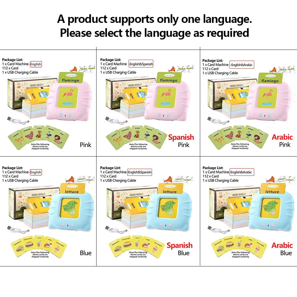 Engaging Early Education Flashcards - Interactive Talking Learning Toys for Preschool Kids - Perfect Electronic Audio Book Gift