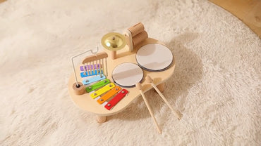 8 in 1 Montessori Wooden Musical Set Instruments Drum Activity Toys for Toddlers