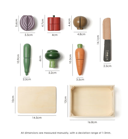 Wooden Play Food Set Kids Pretend Play Food Shopping Play Toy Set 18Pcs