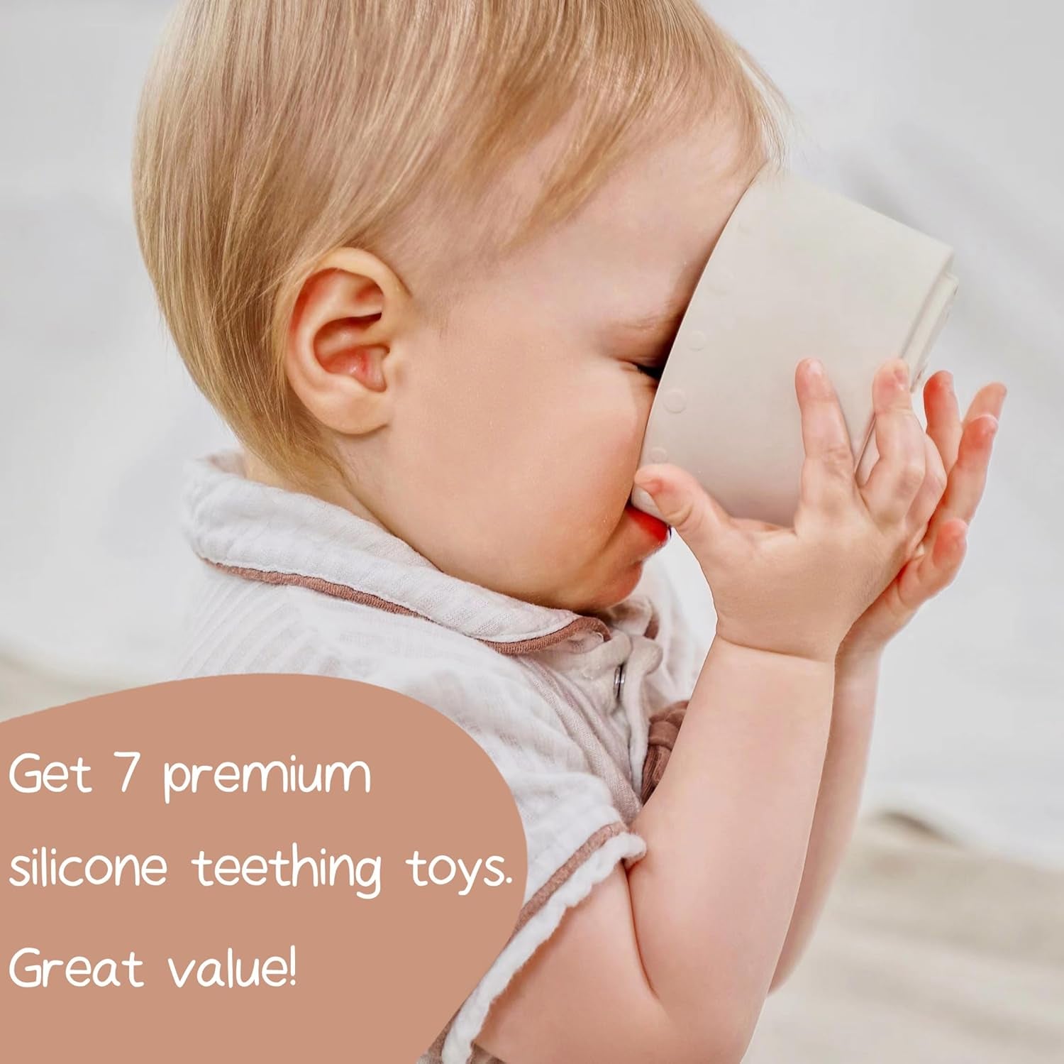 Moonkie Baby Stacking Cups Toy Silicone, Teething Toys for Baby, Early & Toys, 7