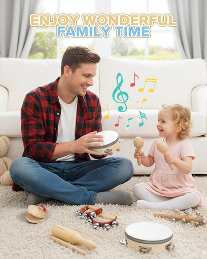 Kids Musical Instruments 14Pcs, Montessori Musical Toys Maracas, Percussion Instruments Music Enlightenment, Musical Toys for Boys and Girls, Kids Birthday Gift