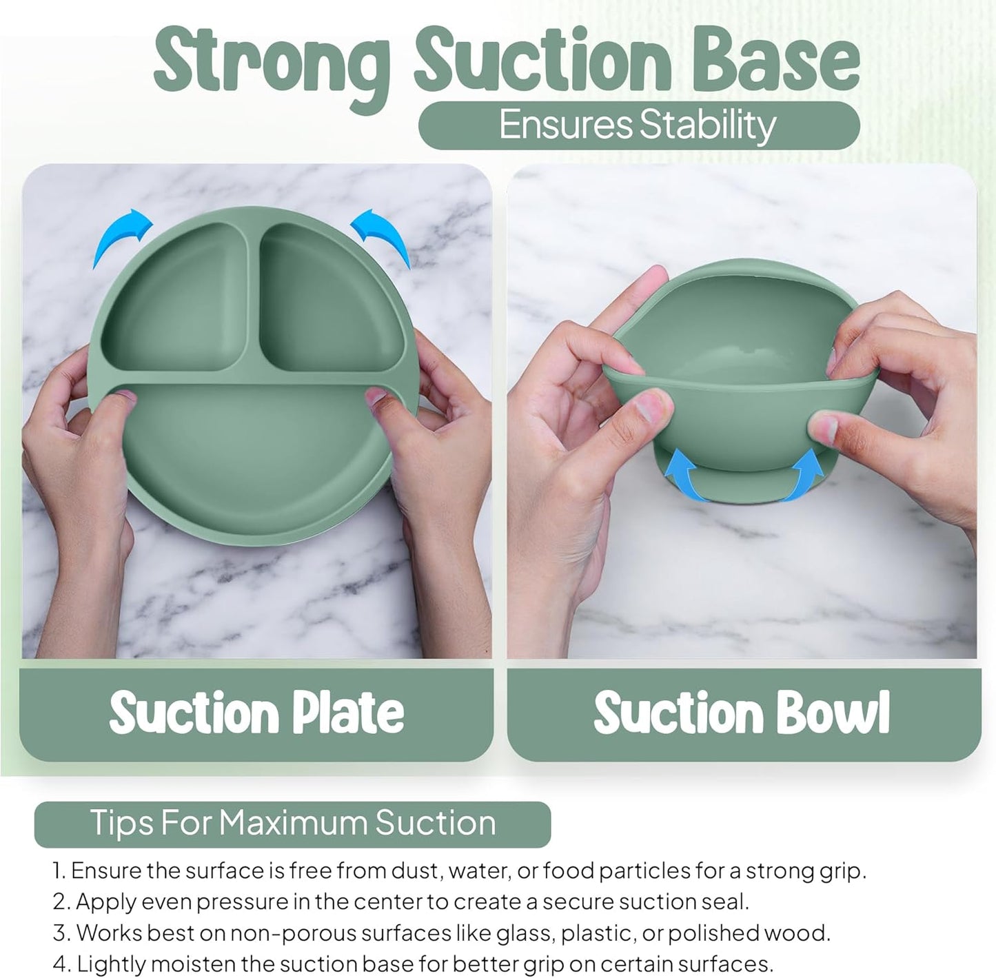 Baby Weaning Set – 15 Pcs Silicone Baby Feeding Set with Suction Plate, Bowl, Bib, Sippy Cup, Fruit Feeder, Freezer Tray – Baby Plates and Bowls Set – Pink – BPA Free | 6M+