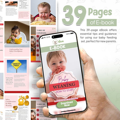 Baby Weaning Set – 15 Pcs Silicone Baby Feeding Set with Suction Plate, Bowl, Bib, Sippy Cup, Fruit Feeder, Freezer Tray – Baby Plates and Bowls Set – Green– BPA Free