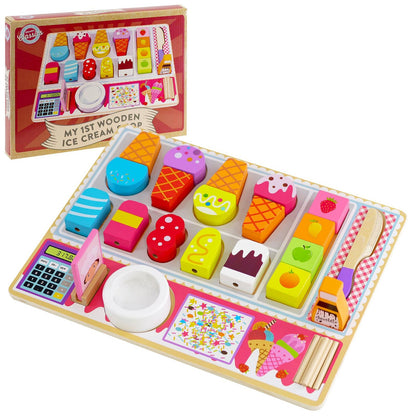 Wooden Ice Cream Shop Set Kids Toy Children'S Kitchen Playset Role Play Toys