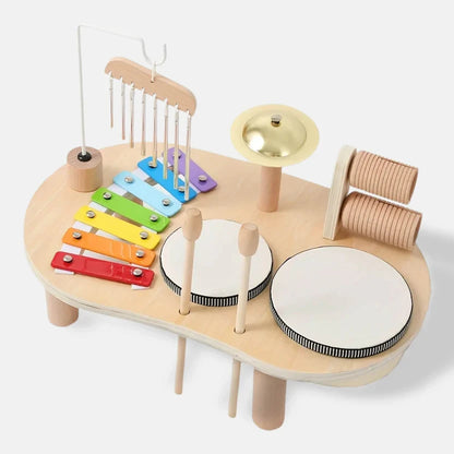 8 in 1 Montessori Wooden Musical Set Instruments Drum Activity Toys for Toddlers