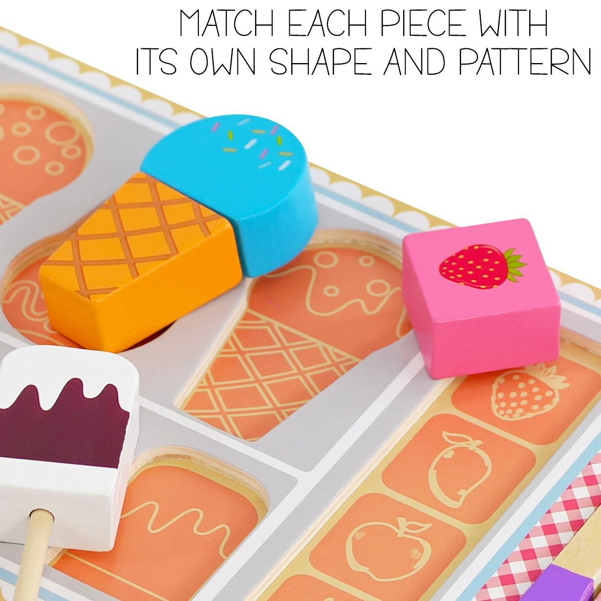 Wooden Ice Cream Shop Set Kids Toy Children'S Kitchen Playset Role Play Toys