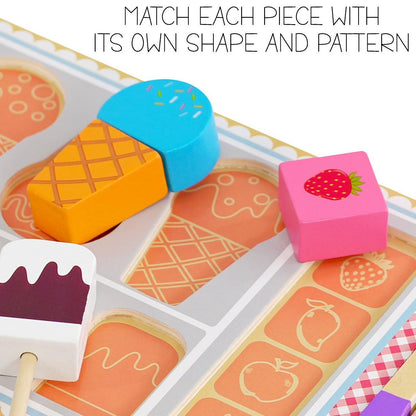 Wooden Ice Cream Shop Set Kids Toy Children'S Kitchen Playset Role Play Toys